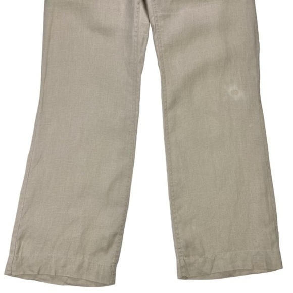 INC Linen Pants Womens Size 6 Petite Tan Lightweight Drawstring Straight Leg - Picture 11 of 16